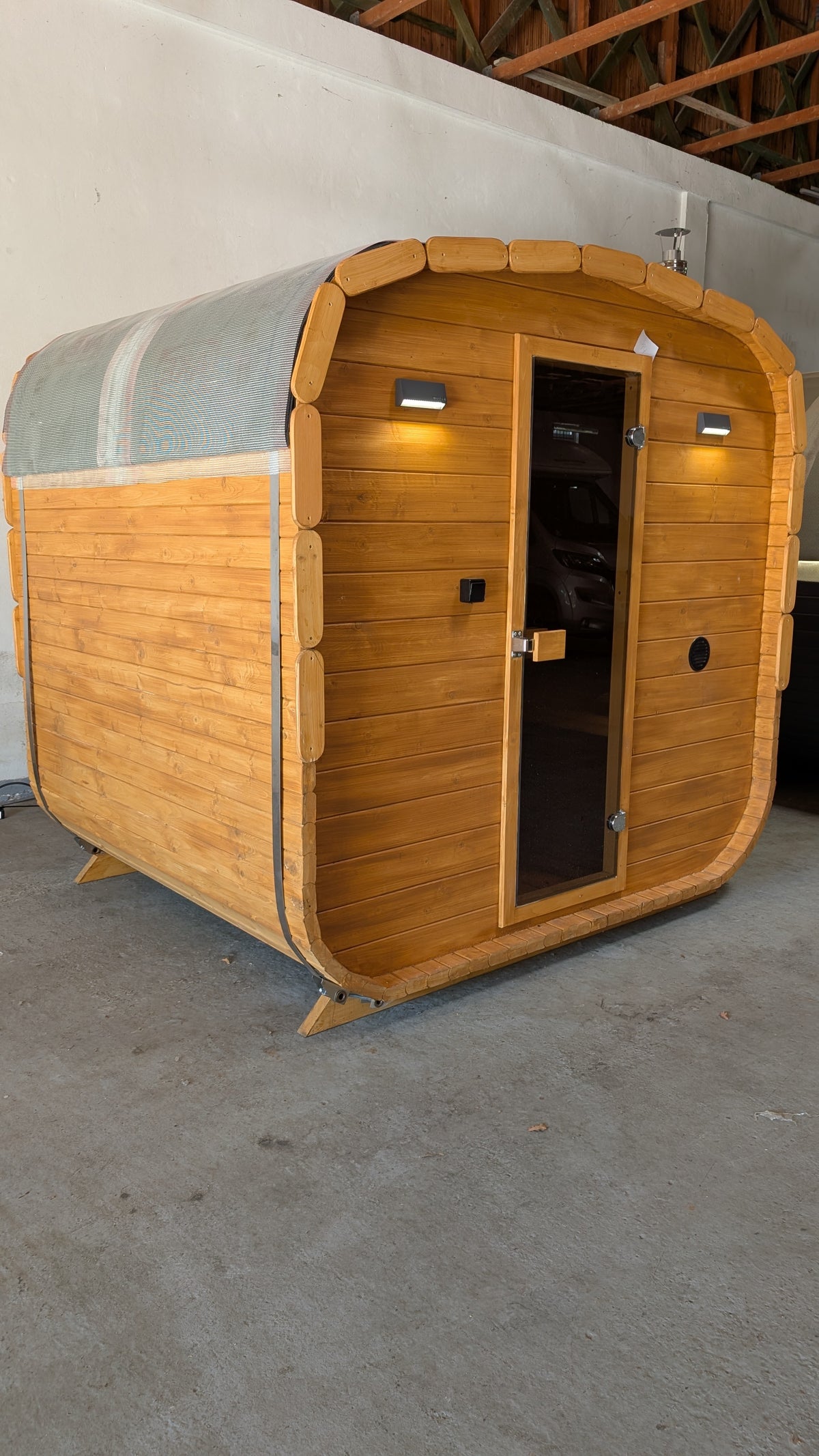 Quadro Sauna 200  inklusive Holzofen Cozy