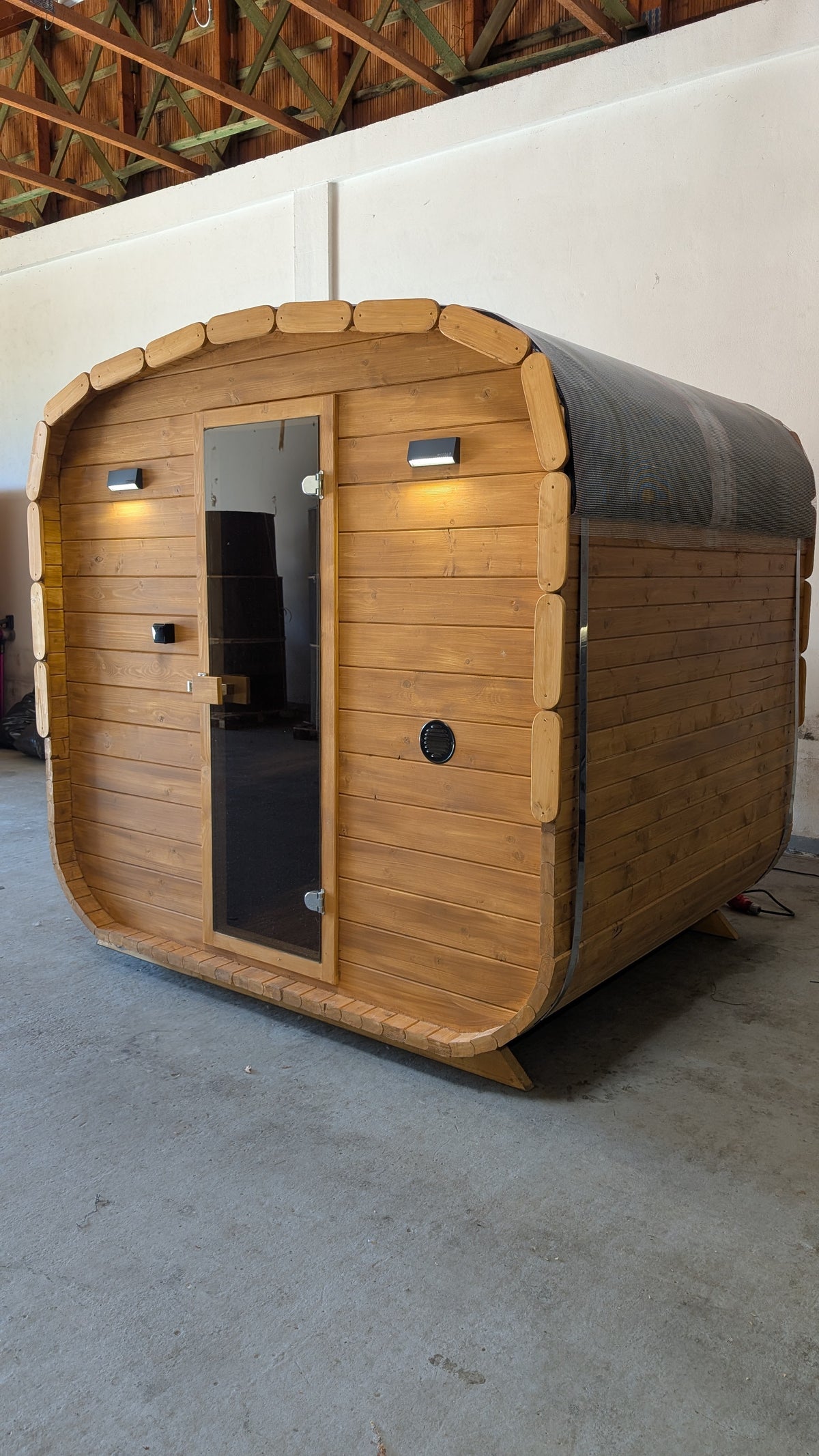 Quadro Sauna 200  inklusive Holzofen Cozy