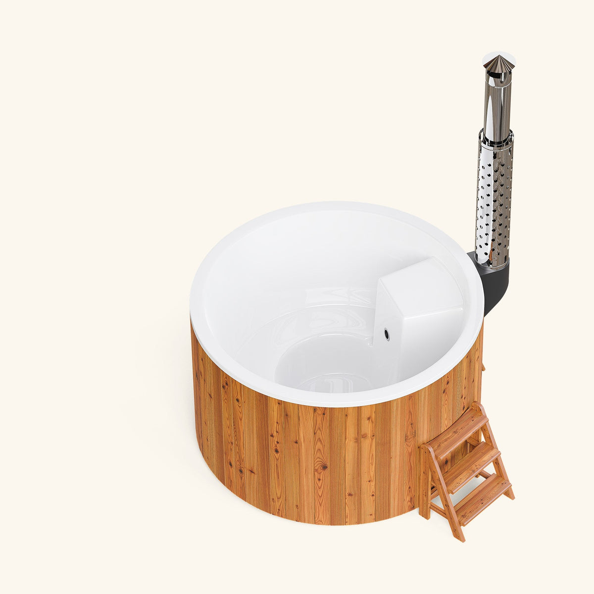 Elite 180 Hot Tub aus Thermokiefer, Blick in die Komposit-Wanne
