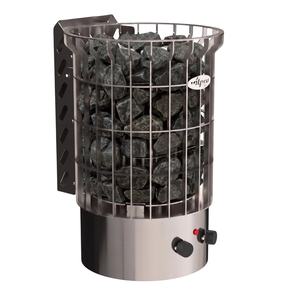 polarsauna shop Avik Elektro-Saunaofen 9 kW aus Edelstahl mit integrierter Steuerung und gefülltem Steinkorb